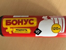 Упаковка пакетов для мусора Бонус 120 л 4 шт по 10 пакетов Черных (16100670_16100675)