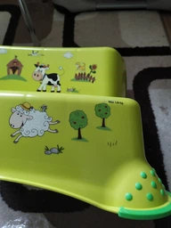 Підставка-лавочка Keeeper на дві ступені Funny Farm Зелена (1542) фото від покупців 4