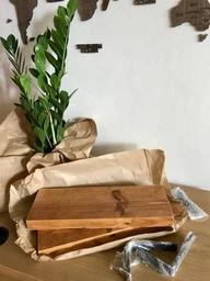 DVK Полка Настенная Лофт 43х15х3.6см Rustic Сосна покрыта маслами цвет Черный 1шт.