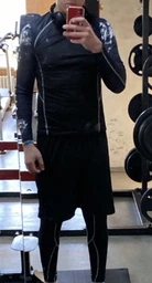 Костюм спортивный компресионный мужской Strong Wolf черный 3XL