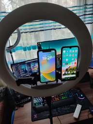 Кольцевая лампа 45 см цветная RGB Ring Fill сенсорное управление + Штатив + пульт + сумка фото от покупателей 3