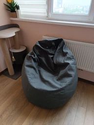 Крісло мішок груша Овал Coolki Рогожка XXXL 140x100 фіолетовий фото від покупців 3