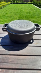 Каструля чавунна Brizoll Casserole 4 л з чавунною кришкою-сковородою чорна (91-90-P-4L-2) фото від покупців 14