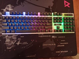 Комплект клавиатура и мышь Hoco GM18, проводная игровая клавиатура и мышь с RGB-подсветкой, мембранная клавиатура (Eng/Рус) и оптическая мышь для ПК, ноутбука, PS4/Xbox, проводной USB компьютерный набор для геймеров, GM-18