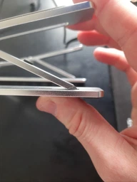 Подставка для ноутбуков и планшетов HQ-Tech Stabletron Aluminum Laptop Stand Silver для MacBook повышенная стойкость, складная конструкция ( цвет siilver) + тканевый чехол для хранения в комплекте фото от покупателей 15