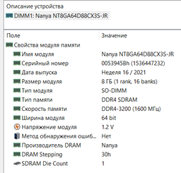 Оперативная память для ноутбука Samsung DDR4 8GB 3200MHz SO-DIMM 1Rx16 PC4-3200AA (M471A1G44BB0-CWE) фото от покупателей 6