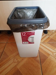 Відро для сміття MBM HOME BIN-02 12L BEIGE пластикове бежеве фото від покупців 12