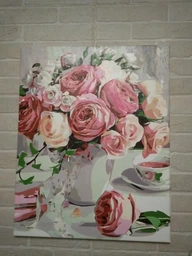 Картина по номерам Origami Розовые Пионы в Вазе 40x50 см (LW3069) фото от покупателей 2