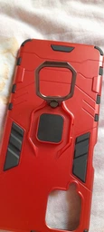 Чехол Iron Ring для Samsung Galaxy A12 2021 / A125 бампер противоударный с подставкой Red фото от покупателей 2