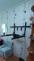 Турник PullUp 3в1 настенный плюс брусья с упором для пресса 4 хвата разборной черный (P3043) фото от покупателей 16