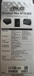 Asus DVD±R/RW USB 2.0 SDRW-08D2S-U LITE Black External фото от покупателей 2