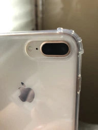 Силиконовый противоударный чехол панель + стекло 9Н на Iphone 7 Plus / 8 Plus с защитой камеры прозрачный (GC050888)