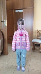 Жакет для девочки ДАЙС на молнии с карманами сиренево малиновый 08723211 рост 98