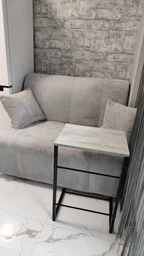Приставний Столик Террі Ferrum-decor 650x440x330 Чорний метал ДСП Бетон 16 мм (TERR007) фото від покупців 1