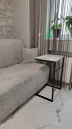 Приставний Столик Террі Ferrum-decor 650x440x330 Чорний метал ДСП Бетон 16 мм (TERR007) фото від покупців 2