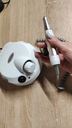 Ручка микромотор для фрезера Nail Drill на 35000 об. серебро фото от покупателей 7