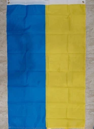 Флаг Украины государственный уличный габардин с кольцами для крепления на клипсы флагштока Сине-желтый 140 х 90 см Kayfovo UA-1 фото от покупателей 8