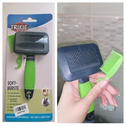 Пуходерка + расческа для ухода за шерстью и подшёрстком у грызунов Trixie 14 х 7 см (4011905062884)
