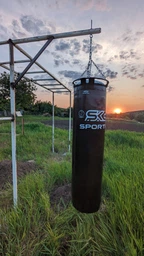 Боксерский мешок SPORTKO ПВХ 140 см/35 см/50 кг красный