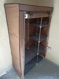 Тканинна шафа для речей Ason Storage Wardrobe 88105 2 секції 105 х 45 х 170 см Коричнева (51692BR) фото від покупців 1