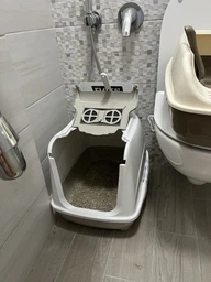 Туалет закритий для котів Moderna Flip Cat, 50 см х 39 см х 37 см, зелений фото від покупців 5