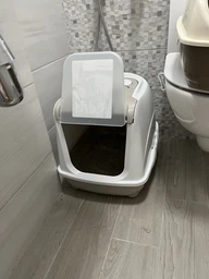 Туалет закритий для котів Moderna Flip Cat, 50 см х 39 см х 37 см, зелений фото від покупців 4