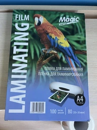 Пленка для ламинирования глянцевая 100 шт/уп. А4 80 мкм. Magic фото от покупателей 4