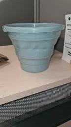 Dедро силіконове туристичне складане Collapsible Bucket Складене силіконове відро 1 0 літрів Помаранчеве