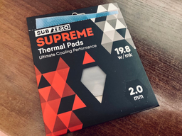 Термопрокладка SubZero SUPREME 100x100x2.0 мм SubZero Thermal Pad 19.8 W/mK сіра