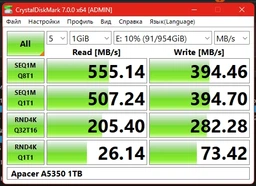 SSD диск Apacer AS350 Panther 256GB 2.5" SATAIII 3D TLC (AP256GAS350-1)