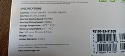 Накопичувач SSD 128Gb Acer RE100 SATA III 2.5" TLC фото від покупців 1