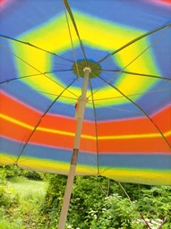 Пляжна парасолька з нахилом 200 см Umbrella Anti-UV ромашка Синій нейлон (SH779457) фото від покупців 16