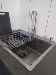 Мойка из нержавеющей стали AQUAMILL 6050 + смеситель + дозатор + решетка фото от покупателей 11
