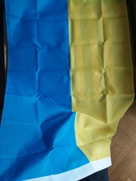 Флаг Украины государственный уличный габардин с кольцами для крепления на клипсы флагштока Сине-желтый 140 х 90 см Kayfovo UA-1 фото от покупателей 5