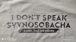 Футболка GBI "I don't speak svynosobacha" прямая классика, хаки, L, ФХ-0282 фото от покупателей 2