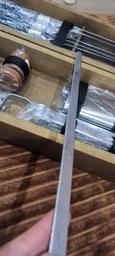 Подарунковий набір шампурів Metalzavod PN-KozakDark Козак у дерев'яному кейсі подарунок чоловікові, куму, брату, другові, батькові, керівнику фото від покупців 5