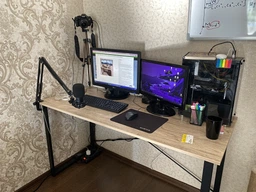 Компьютерный стол Ferrum-decor Дейв 75x100x60 черный ДСП Белое 16мм (DEY001)