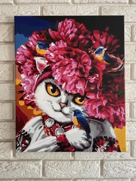 Картини за номерами 40×50 см.Квітуча Кішечка ©Маріанна Пащук Brushme фото від покупців 2