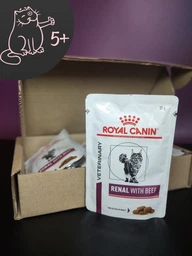 Влажный корм для кошек Royal Canin Veterinary Health Renal Cat Beef (Кусочки В Соусе) 85 г фото от покупателей 2