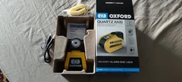 Мотозамок с сигнализацией Oxford Quartz XA10 Alarm Disc Lock Yellow на тормозной диск (LK216)
