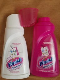 Пятновыводитель и отбеливатель жидкий для тканей Vanish Oxi Action Кристальная белизна 1 л (4820232971109) фото от покупателей 4