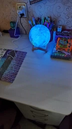 Настольный LED Ночник Berger Galaxy 15см 3D RGB с пультом д/у и аккумулятором (1039-NL-15 Galaxy 3D RGB) фото от покупателей 1