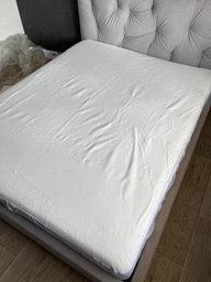 Наматрасник U-tek Cotton Premium Health Care Непромокаемый с резинкой по периметру 160х200 см (COTPRF160200) фото от покупателей 11