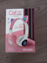 Наушники Bluetooth 5.3 MDR CAT ear VZV-23M 9537 с подсветкой Бежевые фото от покупателей 2
