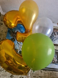 Цифра 3 шар бежевый фольгированный 100 см 40" в упаковке