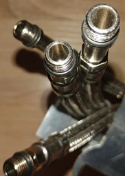 Комплект шлангов для смесителя RUBINETA M10x1/2" 70 см (длинная/короткая игла) 617070 фото от покупателей 5