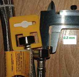 Комплект шлангов для смесителя RUBINETA M10x1/2" 70 см (длинная/короткая игла) 617070 фото от покупателей 1