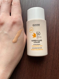 Солнцезащитный супер флюид ВВ с тонирующим эффектом Babe Laboratorios SPF 50 для всех типов кожи 50 мл (8436571631114) фото от покупателей 1