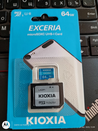 Карта памяти KIOXIA microSDHC 64GB Class 10 UHS-I Exceria R100MB/s + SD-адаптер (LMEX1L064GG2) фото от покупателей 7
