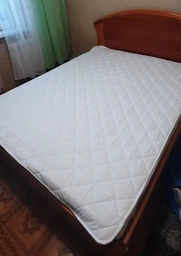 Наматрасник Sleepingg 180х200 см Защитный стёганый антиаллергенный с резинками по углам, микрофибра, белый (4820227285372) фото от покупателей 4
